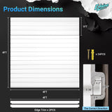 Ezlaino Slatwall Panel 4FT x 4FT, PVC Slat Wall Storage System, Waterproof, Durable& Easy to Install, Compatible with Most Hooks, Ideal for Garage Storage & Home Decoration, White Ezlaino