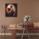 Yeadiffy Diamond Art Painting Kits for Adults Diamond Art Kits for Adults Beginners,5D Translucent Gems Diamond Painting,DIY Full Drill Diamond Gem Art and Crafts 12x16inch (Glass Flower) Yeadiffy