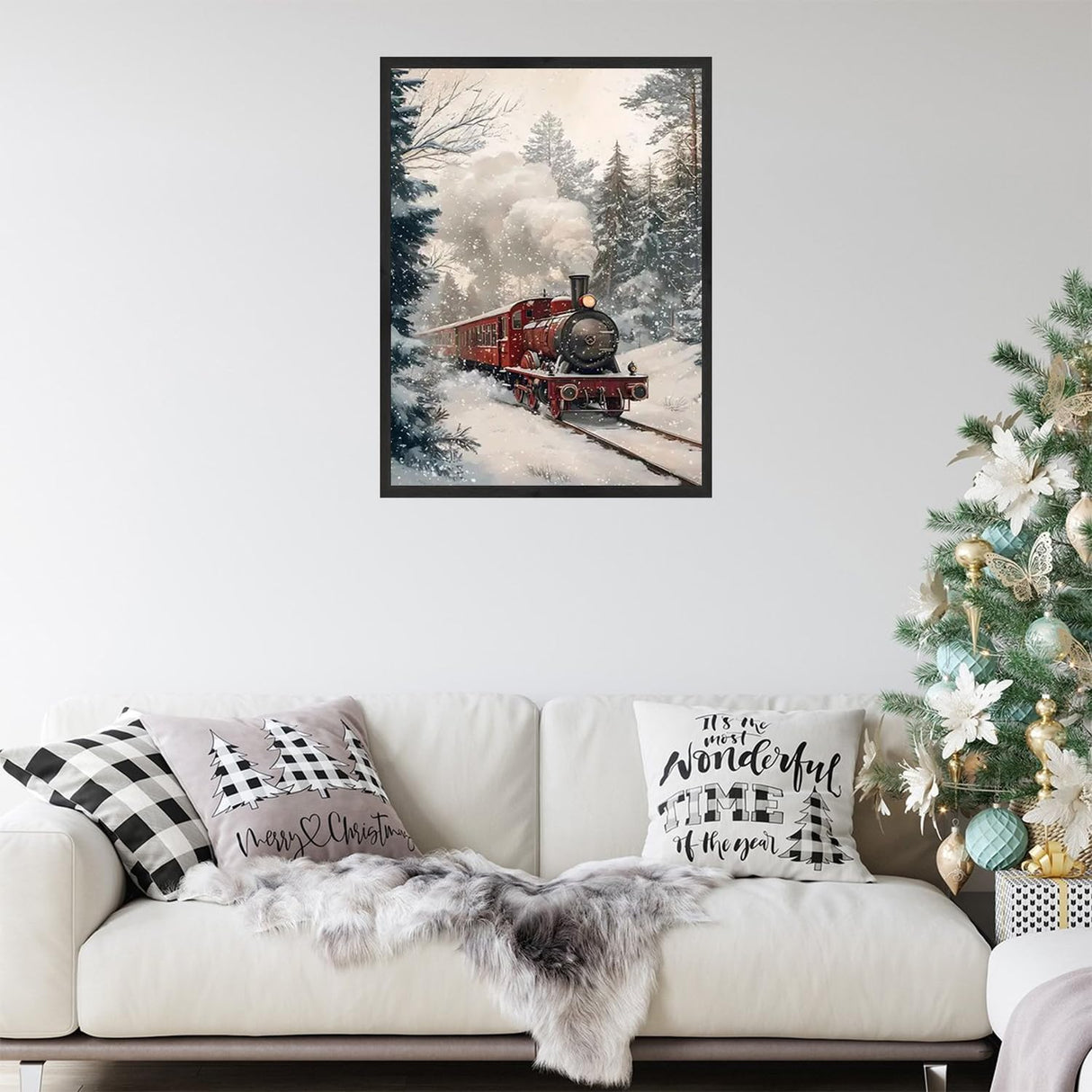 NWQZBYHT Train 5D Diamond Painting Kits for Adults,Steam Train Diamond Art Kits for Adults,DIY Round Full Drill Gem Painting Kits for Beginner,Diamond Dots Picture Crafts Home Wall Decor 12x16 Inch NWQZBYHT