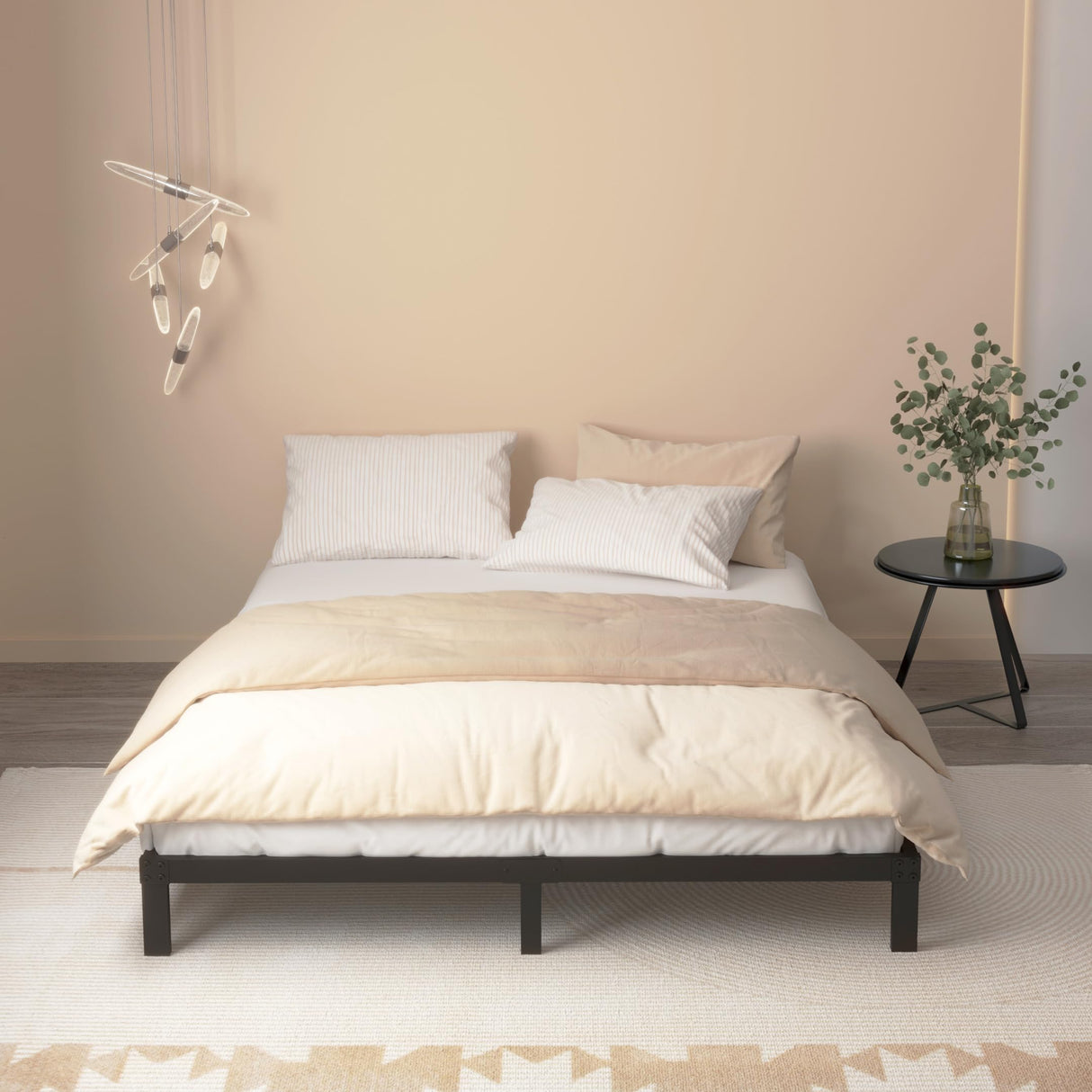 Maenizi 8 Inch Bed Frame Queen Size No Box Spring Needed, Heavy Duty Queen Platform Metal Bed Frame Support Up to 3000 lbs, Easy Assembly, Noise Free, Black Maenizi