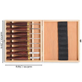 Woodworking HSS Wood Turning Tools Lathe Chisel Set of 8 pcs Mini with Wooden Box, Ideal for Pen Turning and Small Projects Urbansential