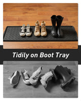 SUPENUIN Extra Large Boot Tray 48 Inch Boot Storage Heavy Duty Rubber Mats for Floor Waterproof Boot Mat Tray for Entryway Multi Use Shoe Rug 16x47.5 Inches SUPENUIN