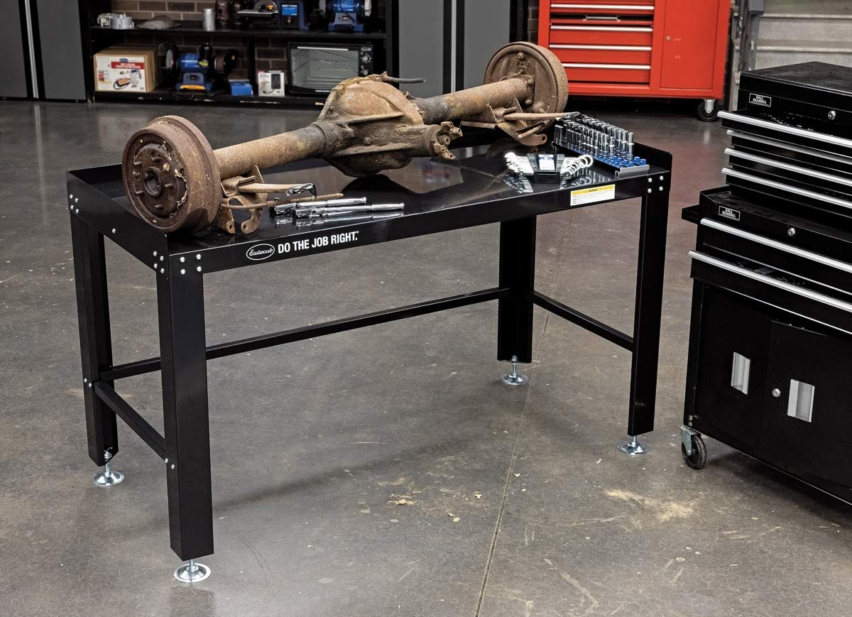 Eastwood Heavy Duty Steel Construction Shop Fully Adjustable Work Bench Holds Up to 1600 Lbs Powder Coated Finish Eastwood