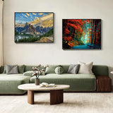 FILASLFT Paint by Numbers Kit for Adults, Forest Path Paint by Numbers for Adults Beginner, Maple Leaf Painting by Number DIY Landscape Painting,Perfect for Home Wall Decoration 16x20 Inch. FILASLFT