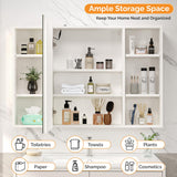 VINGLI 36Inch Medicine Cabinet with Lights, Lighted Medicine Cabinet with Mirror, Bathroom Vanity Mirror with Storage,Wall Mounted Anti-Fog Dimmable Light and Color Adjustment,5.9" D x 36" W x 24" H VINGLI