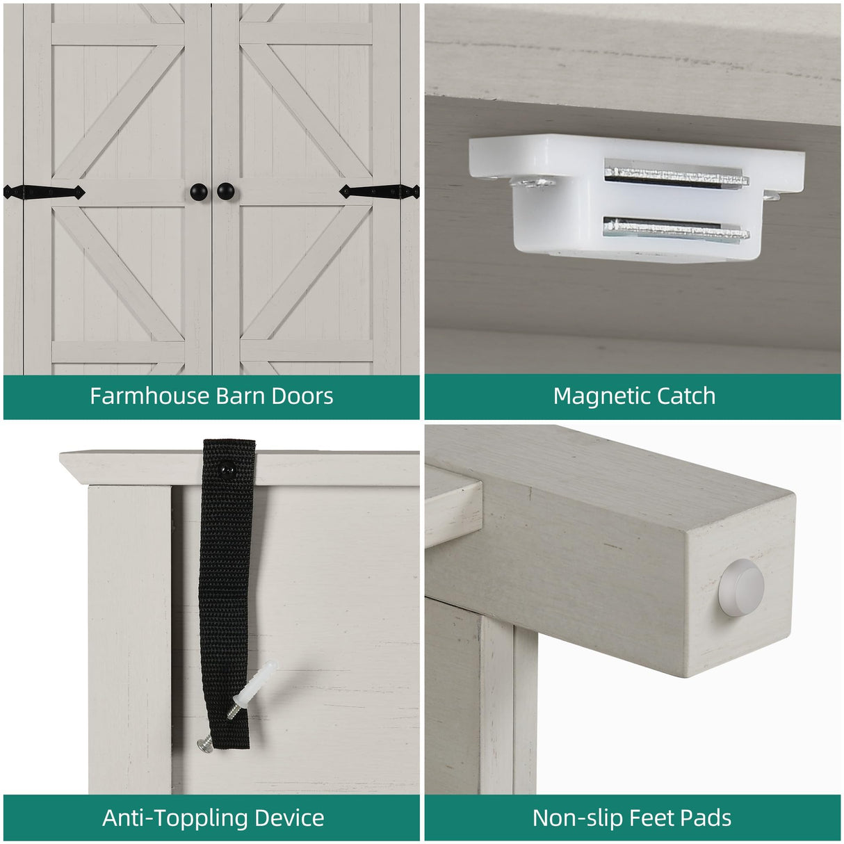 YITAHOME Farmhouse Kitchen Pantry Cabinet, 64.5" Tall Storage Cabinet with 2 Drawers & Adjustable Shelves, Ideal for Kitchen, Living Room, or Entryway, White YITAHOME