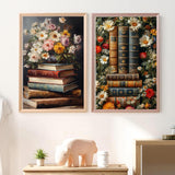 2 Pack Flower Paint by Numbers Kit for Adults, Book Paint by Numbers for Adults, DIY Adult Painting by Numbers Beginners on Canvas Acrylic for Home Wall Art Decor 12x16Inch (Rolled Package) Mandun