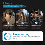 72 lnch lndustrial Smart Celing Fan with Light and Remote Control via WIFI Alexa,Large Celing Fan with 8 Brushed Nickel Aluminum Blades,6 Speed Noiseless DC Motor Indoor Outdoor Ceiling Fans for Patio Minislak