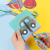 Craft Scissors, All Purpose Sharp Titanium Blade Shears, Comfortable Grips, School Scissors Set of 3 pack, Ideal for Office, Home, Sewing, Fabric, Kitchen, Arts and DIY Supplies, 9.3"/8.5"/5.6", Blue Ailile