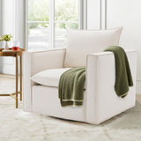 COLAMY Swivel Accent Chair Set of 2, Upholstered Arm Chair with Plump Back Pillow, Round Swivel Barrel Modern Sofa Chair for Living Room/Bedroom COLAMY