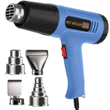 Heat Gun 1300W Fast Heating for Vinyl Wrap, Crafting, Shrink Tubing, Paint, Epoxy Resin, Candle Making Variable, Adjustable Temperature, Overload Protection Hot Air Gun Kit Nozzles, Scraper（JFHG1002） JFTOOIS