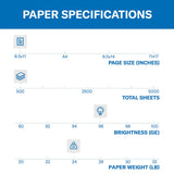 Hammermill Printer Paper, Fore Multipurpose 24 lb Copy Paper, 3 hole - 1 Ream (500 Sheets) - 96 Bright, Made in the USA, 101287 Hammermill