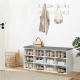 HOOBRO Shoe Storage Bench with Cushion, 39.4" L Entryway Bench with 12 Cubbies, Entryway Hall Tree with Storage, Shoe Cabinet with Coat Rack for Bedroom, Hallway, Holds up to 330 lb, White WT112HX01 HOOBRO