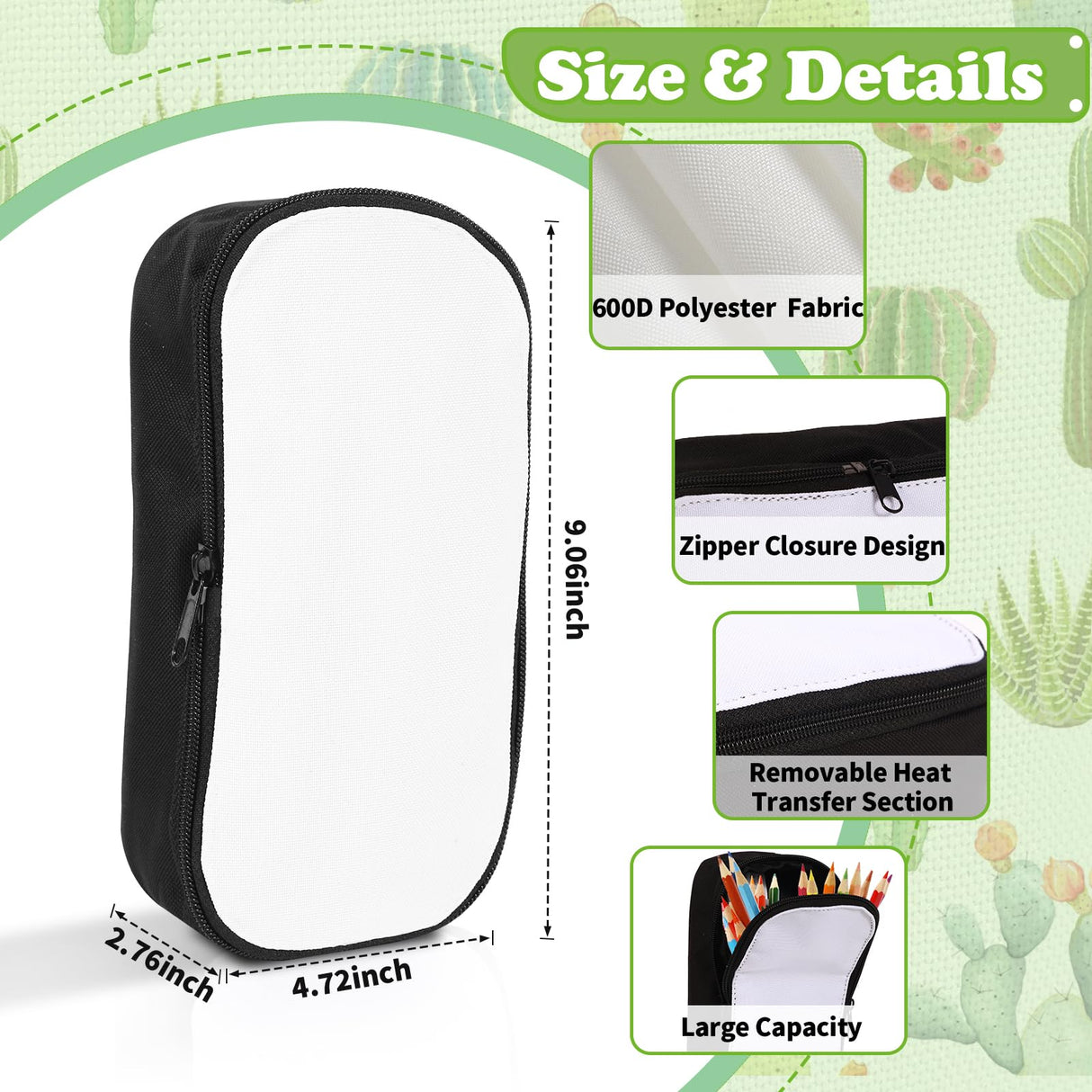 8Pcs Sublimation Blanks Cosmetic Bags,Travel Makeup Bag Organizer Make Up Bag Removable Lid Design Heat Transfer Subliamtion Bags Blanks Makeup Bag With Zipper Toiletry Bag Cosmetic Bag DIY Craft KKSUBCA