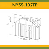 The New Yard 10x2 Metal Storage Shed – Outdoor Garden Shed with Lockable Door, Heavy-Duty Steel Utility Shed for Tools, Lawn Equipment & Backyard Storage, Tan NEW YARD