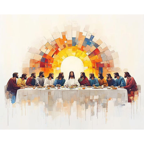 Yezavesu The Last Supper Paint by Numbers Kit for Adults Beginner, Jesus Adult Paint by Number Kits on Canvas Without Frame, DIY Acrylic Painting by Numbers for Home Wall Decor Gift 16x20 Inch Yezavesu