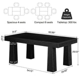 Tribesigns 5ft Conference Table, Heavy Duty Rectangular Modern Industrial Meeting Table with 4 Tapered Legs for Office, Black Workstation for Home or Business (1, Black) Tribesigns