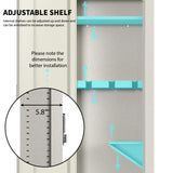 53" Tall Wall Gun Safe Between Stud, Hidden In Wall Rifle Safes Heavy Duty Cabinet Safe Wall Long Gun Safe for Home with Removable Shelf & Digital Keypad, Security Wall Safe for Guns Money Valuables kingwolfox