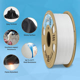 OVERTURE Tough PC Professional Filament, Cardboard Spool, 1kg(2.2lbs), Dimensional Accuracy Probability +/- 0.02mm, Fit Most FDM Printer (White) OVERTURE