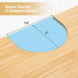 Danrelax 24" Bamboo Pedestal Under Sink Storage Vanity Cabinet, Solid Waterproof Sliding Door Bathroom Organizer with Adjustable Shelf, Modern Bathroom Furniture(Top Cutout, Not for Floor Drain) Danrelax