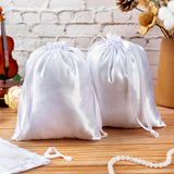 Cosblank 24 Pcs Sublimation Drawstring Bags Blanks 5" x 7" Sublimation Gift Bags Satin Bags Reusable Jewelry Bags Pouches for Goodies Wedding Favor Bags for Baby Shower Birthday DIY (White) Cosblank