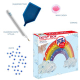 DIAMOND DOTZ Rainbow Smile Diamond Painting Kits for Adults - Diamond Art Kits a Relaxing Creative Craft Kit with Dotz Gems 5.9x5.9 DIAMOND DOTZ