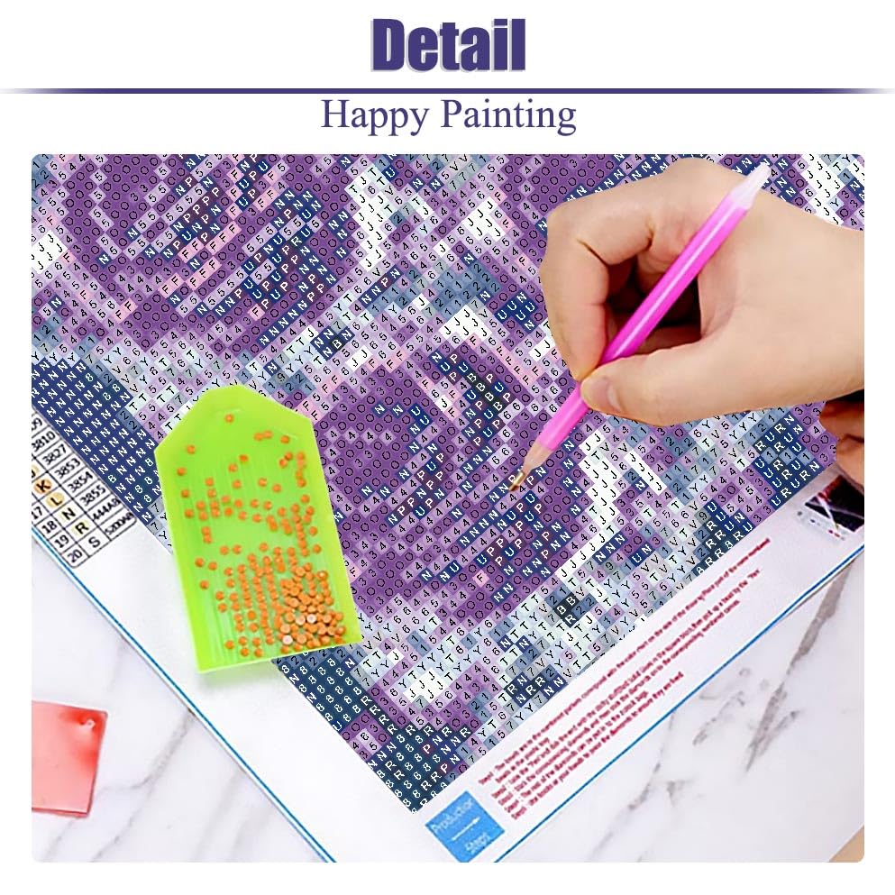 STGLCR Rose Diamond Painting Kits for Adults Purple Rose DIY 5D Diamond Art Kits Full Drill Diamond Dots Flowers Paintings with Diamonds Gem Art and Crafts Home Decor 12x16inch STGLCR