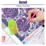STGLCR Rose Diamond Painting Kits for Adults Purple Rose DIY 5D Diamond Art Kits Full Drill Diamond Dots Flowers Paintings with Diamonds Gem Art and Crafts Home Decor 12x16inch STGLCR