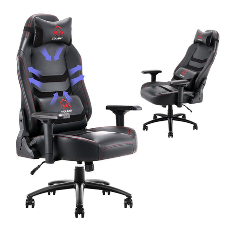 COLAMY Big and Tall Gaming Chair 400lbs-Computer Gamer Chair, Ergonomic Executive Office Chair, High Back PC Chair with Wide Seat for Adult Black COLAMY