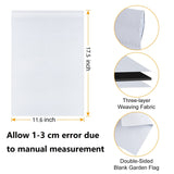 KUUQA 6Pcs Blank Garden Flags, 11.6Inch x 17.5Inch Double Sided Garden Flags White Outdoor Yard Flags for Patio Garden Yard Outdoor Home Decorations KUUQA