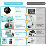 AKEYDIY 3-in-1 Auto Cap Heat Press Machine, Hat Heat Press with 3pcs Replaceable Heating Pads, Automatic Release&Press Knob-Style Digital Control Panel, DIY Sublimation Caps T-Shirts Bags AKEYDIY