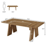 Tribesigns 6 ft Conference Table, 70.9 L x 35.4 W x 29.5 H Inches Meeting Table with Solid Wood Legs, Wood Training Table Boardroom Desk for Office Meeting Conference Room Tribesigns