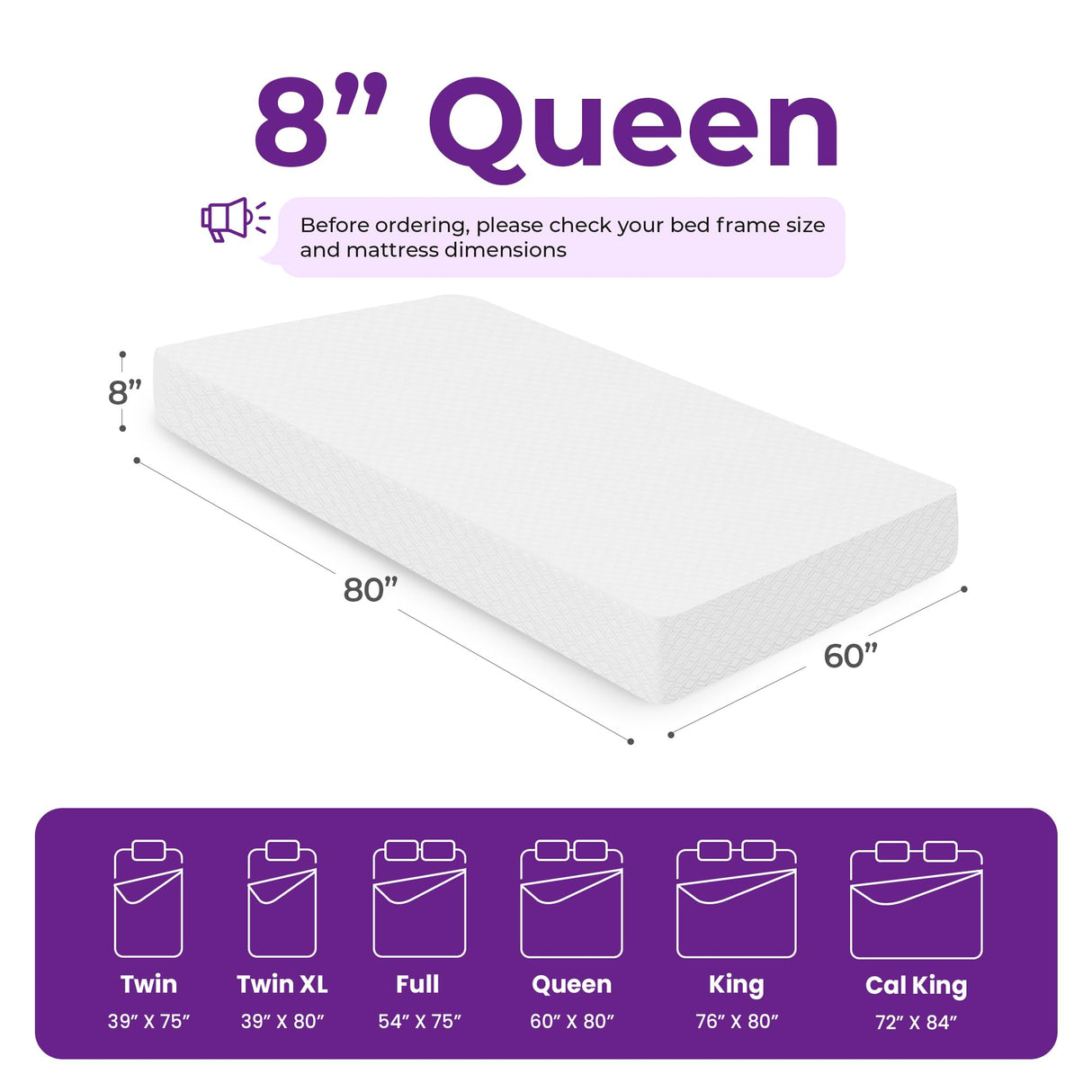 GAESTE 8 Inch Queen Cooling Gel Memory Foam Mattress for Cool Sleep Medium Firm CertiPUR-US Certified Mattress in a Box Pressure Relief Removable Cover No Fiberglass (Queen, 8 in) GAESTE