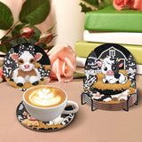 Canrichshop 8 Pcs Highland Cow Diamond Painting Coasters, Cute Animals Art Kits, 5D DIY Full Drill Dots, Arts and Crafts Supplies for Adults Canrichshop