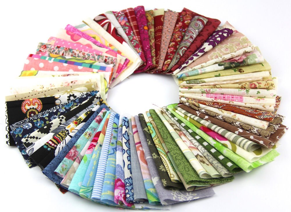 50pcs 1010cm Fabric Patchwork Craft Material Batiks Mixed Squares Bundle RayLineDo