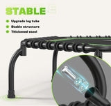 BCAN 48" Mini Trampoline, 550 LBS Fitness Trampoline with T-Adjustable Handle Bar, Bungees, Stable & Quiet Exercise Rebounder for Adults Indoor/Garden Workout-Green BCAN