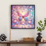 Diamond Art Kits for Adults Shiny Butterfly, DIY 5D Diamond Painting Kit for Beginners, Full Round Drill Gem Art Dots for Adults, Perfect for Home Wall Decor 14X14 Inch Okarina