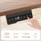 SEDETA Farmhouse L Shaped Standing Desk, 55 inch Height Adjustable Corner Desk with Storage Drawers, Standing Computer Desks with Power Outlets for Home Office, White SEDETA