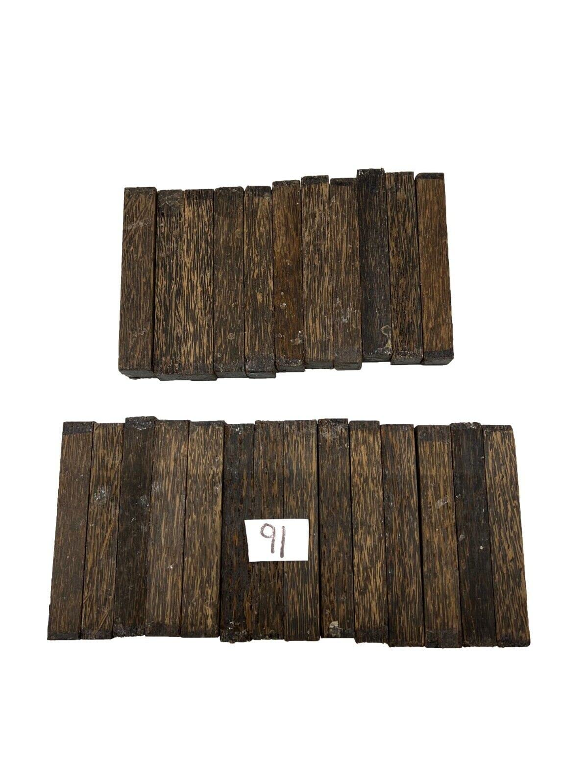 25 Pack, Black Palm Turning Blank/Pen Blanks 5"x 3/4" X3/4" Suitable Wood Pieces for Wood Crafts and Projects Generic