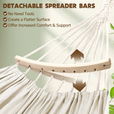 Chihee Cotton Hammock Large Soft Breathable Camping Hammock Holds Up to 660lbs Portable Tree Hammocks with Detachable Spreader Bar Pillow 2 Strong Webbings 2 Carabiners Patio Garden Indoor Outdoor Chihee