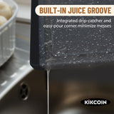 Plastic Cutting Boards for Kitchen, 3-Piece Large Cutting Board Set Dishwasher Safe Chopping Boards with Non-slip Feet and Juice Grooves, Kikcoin Kikcoin