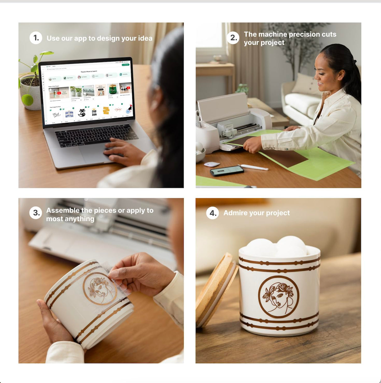 Cricut Explore 4 - Smart Cutting Machine (Seashell) | Engagement Plus Bundle - Includes EasyPress 3 Heat Press (9x9) + Mat, Tote Bag, Material Samplers, Machine Mat, Pens, Tools, & 25 Digital Images Cricut