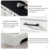 ACCOHOHO 7 Drawer Dresser, 52" Farmhouse Chest of Drawers for Bedroom, Wide Dresser TV Stand with Large Metal Handle, Modern Wood Drawer Organizer for Living Room, Hallway, Closet - White ACCOHOHO