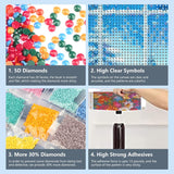 FHBUBPUP Diamond Painting Kits for Adults, winter Snow Scene Diamond Art Kits for Beginners - DIY Full Drill Round Diamond Dot Christmas Gem Art, Craft Gift Suitable for Home Wall Decoration 12×12Inch FHBUBPUP