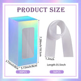 Fulmoon 36 Sublimation Glass Gift Boxes with Ribbon Sets, Christmas Thank You Tumbler Cup Exhibition Boxes, Shipping Blanks Sublimation Gift Wrapping for 12 16 18oz Glass Cup(Holographic) Fulmoon