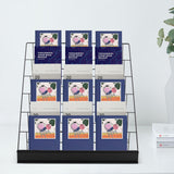 Metal Wire Magazine Rack, 6 Tier Tabletop Book Dispaly Stand, Collapsible Commercial Display Holder for Comic, Greeting Card, Literature, Trade Show, Art Print (Black) Netcoin