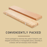 Hercules Xtreme Bed Support Slats, Heavy-Duty Solid Pine Wood Bunkie Board, King Size Hercules