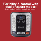 Hamilton Beach 12-in-1 Electric Pressure Cooker with True Slow Cook Technology, Sautés, Browns, Steams, Rice Function, Egg and More, 8 Quart Capacity, Stainless Steel (34508) Hamilton Beach