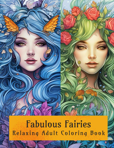 Fabulous Fairies: Relaxing Adult Coloring Book WoodArtSupply