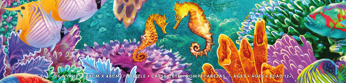 Ceaco - Steve Sundram - Turtle Flight - 500 Piece Jigsaw Puzzle – Oversized Pieces – Easy to Hold – EZ Hold Ceaco